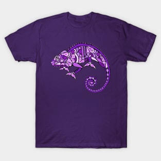 Purple Awareness Ribbon Chameleon T-Shirt